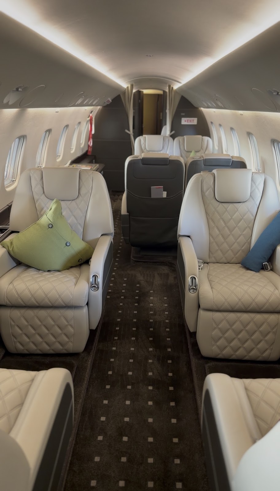 Aufbereitete Kabine eines Business Jets
