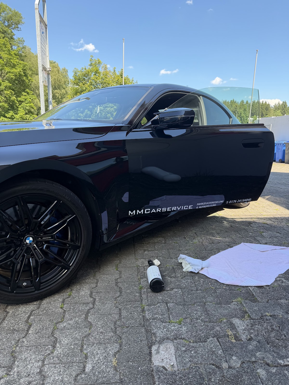 Detailaufnahme einer Felge nach der Felgenversiegelung